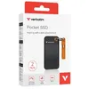 Image de Verbatim Pocket - SSD - 2 To - porte-clé avec attachement à câble - externe (portable) - M.2 - USB 3.2 Gen 2 (USB-C connecteur) - noir/orange