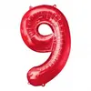 Image de Ballon Mylar Rouge Chiffre 9