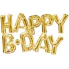 Image de Ballon aluminium lettres Happy Birthday dorÃ© Taille Unique