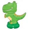 Image de ballon aluminium figurine dinosaure t-rex 114x137cm vert - 4292311