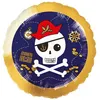 Image de ballon aluminium rond pirate carte aux trésors 43cm bleu - 4331975