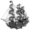 Image de Fascinations Metal Earth Iconx Black Pearl Ship Black Version 3d Metal Model Kit