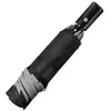Image de Automatique Parapluie Pliant Arrière Parapluie avec Bandes Réfléchissantes YS052