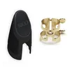 Image de RICO Rico Hts1g Tenor Sax H-Ligature & Cap - Hard Rubber Gold