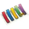 Image de Post-it étui transparent pour notes dindex 11,9 x 43,2 mm avec 5 blocs de 20 notes (rouge bleu jaune vert violet)