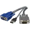 Image de StarTech.com StarTech.com Cable KVM ultrafin 2 en 1 USB VGA - 3 m - Câble clavier / vidéo / souris (KVM) - USB, HD-15 (VGA) (M) pour HD-15 (VGA) (M) - 3 m - noir - pour P/N: SV1631DUSBU, SV1631DUSBUK, SV441DUSBI, SV831DUSBAU, SV831DUSBU, SV831DUSBUK