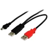 Image de StarTech.com Câble USB 2.0 en Y de 1,8 m pour disque dur externe - 2x USB A (M) vers 1x USB Mini B (M) - câble USB - 1.8 m