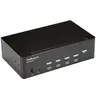 Image de StarTech.com Switch KVM double affichage HDMI 4K 30 Hz à 4 ports avec hub USB intégré - Commutateur KVM HDMI de 4 ports (SV431DHD4KU) - Commutateur écran-clavier-souris/audio/USB - 4 x KVM / audio / USB - Montable sur rack