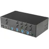 Image de StarTech.com StarTech.com Switch KVM double affichage HDMI 4K 30 Hz à 4 ports avec hub USB intégré - Commutateur KVM HDMI de 4 ports (SV431DHD4KU) - Commutateur écran-clavier-souris/audio/USB - 4 x KVM / audio / USB - Montable sur rack