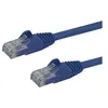 Image de StarTech.com Câble réseau Cat6 Gigabit UTP sans crochet - Cordon Ethernet RJ45 anti-accroc - Câble patch Mâle / Mâle - cordon de raccordement - 5 m - bleu