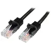 Image de StarTech.com Câble réseau Cat5e UTP sans crochet- Cordon Ethernet RJ45 anti-accroc - M/M - cordon de raccordement - 2 m - noir