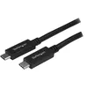 Image de StarTech.com Câble USB-C vers USB-C de 1 m - Cordon USB Type C vers USB Type C - M/M - USB 3.0 (5Gb/s) - Câble USB - 24 pin USB-C (M) droit pour 24 pin USB-C (M) droit - USB 3.1 Gen 2 / Thunderbolt 3 / DisplayPort 1.2 - 1 m - support 4K - noir - pour P/