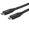 Image de StarTech.com Câble USB-C vers USB-C avec Power Delivery 5A de 1 m - Cordon USB 2.0 Type-C certifié USB-IF - Noir - Câble USB - 24 pin USB-C (M) pour 24 pin USB-C (M) - Thunderbolt 3 / USB 2.0 - 5 A - 1 m - noir