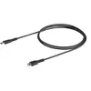 Image de StarTech.com Câble USB-C vers Lightning Noir Robuste 1 m - Câble de Charge/Synchronistation USB Type C vers Lightning Fibre Aramide - iPad/iPhone 12 Certifié Apple Mfi (RUSBCLTMM1MB) - Câble Lightning - Lightning mâle pour 24 pin USB-C mâle - 1 m -
