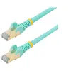 Image de StarTech.com Cordon de raccordement CAT6a - 7,5 m - Sans crochet - Aqua - Cordon de raccordement - RJ-45 (M) pour RJ-45 (M) - 7.5 m - STP - CAT 6a - moulé, sans crochet - turquoise