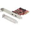 Image de StarTech.com PCIe USB 3.1 Card 2x USB C 3.1 Gen 2 10Gbps PCIe Gen 3 x4 ASM3142 Chipset USB Type-C PCI Express Card 2-Port USB 3.2 Gen 2x1 Expansion Add-On Card Windows macOS Linux - Full/Low-Profile - Adaptateur USB - PCIe 3.0 x4 profil bas - USB-