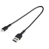 Image de StarTech.com Câble USB-A vers Lightning Noir Robuste 30cm - Câble de Charge/Synchronisation de Type A vers Lightning en Fibre Aramide - iPad/iPhone 12 - Certifié Apple MFi (RUSBLTMM30CMB) - Câble Lightning - USB mâle pour Lightning mâle - 30 cm - n