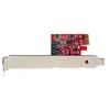 Image de StarTech.com Carte PCI Express SATA 2 ports - Contrôleur PCIe SATA - ASM1166 Raid - Convertisseur PCI Express 2.0 vers SATA - Connecteurs Empilés - Carte d'Extension SATA (2P6GR-PCIE-SATA-CARD) - Contrôleur de stockage - SATA 6Gb/s - profil bas - RAID
