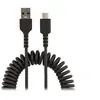Image de StarTech.com Câble USB vers USB-C de 50cm - Cordon USB USB-C Enroulé à Usage Intensif - Câble USB-A vers USB-C en Fibre Aramide Robuste - Chargeur USB-C M/M - Adaptateur TB3 Noir (R2ACC-50C-USB-CABLE) - Câble USB - USB (M) pour 24 pin USB-C (M) - USB