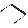 Image de StarTech.com Câble de Charge USB-C de 1m - Adaptateur USB-C vers USB-C Enroulé à Usage Intesif - Câble TB3 en Fibre Aramide Robuste - Cordon USB-C à USB-C M/M - Noir (R2CCC-1M-USB-CABLE) - Câble USB - 24 pin USB-C (M) pour 24 pin USB-C (M) - USB 2.0