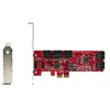 Image de StarTech.com Carte PCI Express SATA 10 ports - Contrôleur PCIe SATA - ASM1166 Non-Raid - Convertisseur PCI Express 2.0 vers SATA - Connecteurs Empilés - Carte d'Extension SATA (10P6G-PCIE-SATA-CARD) - Contrôleur de stockage - SATA 6Gb/s - profil bas -