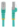 Image de StarTech.com Câble Ethernet CAT6a 3m - LSZH, 10 GbE 100W PoE S/FTP - Cordon de raccordement - RJ-45 (M) pour RJ-45 (M) - 3 m - S/FTP - CAT 6a - IEEE 802.3bt - sans halogène, moulé, sans crochet, bloqué - turquoise