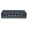 Image de StarTech.com Switch KVM DisplayPort 4 Ports, Moniteur Unique 4K, 6x USB - Commutateur écran-clavier-souris/audio/USB - 4 x KVM / audio / USB - 1 utilisateur local - de bureau - Conformité TAA