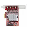 Image de Startech 4-Port USB Type-C PCIe Card, USB-C 10Gb, 4x Controllers, TAA - Adaptateur USB - PCIe 3.0 x4 - USB-C 3.2 Gen 2 x 4 - Conformité TAA