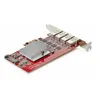 Image de StarTech.com - Adaptateur USB - PCIe 3.0 x4 profil bas - USB 3.2 Gen 2 x 4 - rouge - Conformité TAA