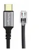 Image de StarTech.com USB-C to RJ9 Adapter for Office Phone Handset or Wired/Wireless Headset, Use Existing Landline Hardware, 6ft/1.8m, For Laptop/Desktop Computer/Mobile - Prise de casque micro - USB-C mâle pour RJ-9 mâle - 1.8 m - noir - alimenté par le bus