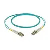 Image de Panduit NetKey - Cordon de raccordement - LC multi-mode (M) pour LC multi-mode (M) - 2 m - fibre optique - duplex - 50 / 125 microns - OM3 - sans halogène - turquoise