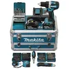 Image de Makita Perceuse visseuse 18V Ø13 mm - MAKITA - Avec 2 batteries LXT® 18V 5Ah + chargeur rapide + Coffret alu avec tiroir 96 accessoires - DDF484RTX6