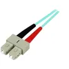 Image de StarTech.com 1m Fiber Optic Cable - Aqua - MM Duplex 50/125 - LSZH - LC/SC - cordon de raccordement - 1 m - turquoise