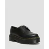 Image de Dr Martens Chaussures 1461 En Cuir Ã Plateforme Quad - Black Polished Smooth - 38