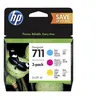 Image de HP 711 - Pack de 3 - 29 ml - jaune, cyan, magenta - original - DesignJet - cartouche d'encre - pour DesignJet T100, T120, T120 ePrinter, T125, T130, T520, T520 ePrinter, T525, T530
