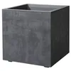 Image de Pot De Fleur Cube - Deroma - Millennium R - Anthracite - A RÃ©serve D'eau- 39 Cm