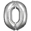 Image de BALLON ALUMINIUM CHIFFRE 0 88CM ARGENT