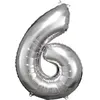 Image de ballon aluminium chiffre 6 88cm argent - 9906291 AMSCAN
