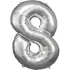 Image de ballon aluminium chiffre 8 83cm argent - 9906293 AMSCAN