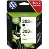 Image de HP 303XL (3YN10AE) Inktcartridge Zwart + 3 kleuren Multipack Hoge capaciteit