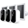 Image de Pack de 3 caméras de surveillance connectées Arlo Essential 3 2K extérieure Blanc + 3 Panneaux solaires