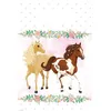 Image de 8 SACHETS CADEAUX PONEY CHEVAUX FLEURS
