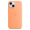 Image de Apple Coque en silicone avec MagSafe pour iPhone 15 Sorbet à l'orange