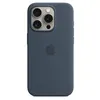 Image de Apple Coque en silicone avec MagSafe pour iPhone 15 Pro Bleu orage