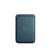 Image de Porte-cartes en tissage fin pour iPhone avec MagSafe Bleu Pacifique