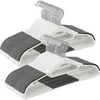 Image de Cintres en plastique antiglisse, Blanc + Gris FoncÃ©