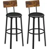 Image de Vasagle Chaises de bar avec repose-pieds, Lot de 2