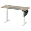 Image de Songmics Bureau Assis Debout Électrique, 60 x 140 x (72-120) cm, Table Réglable en hauteur, Marron Rustique et Noir Pur