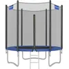 Image de Songmics Songmics-Trampoline Extérieur Enfant Ø 183 Cm, Filet De Protection Externe, Coussins De Sécurité, Échelle, Poteau Droit Cadre En Acier