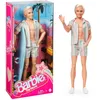 Image de Mattel Barbie Le Film - Poupée Ken Avec Ensemble De Plage Rayé à Collectionner